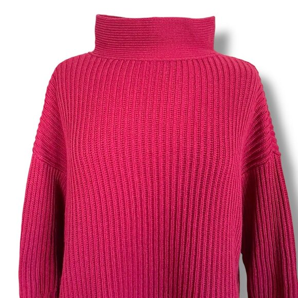 Eileen Fisher Womens Sweater Sz Small Red Organic Cotton Cashmere Minimalist - Picture 4 of 11